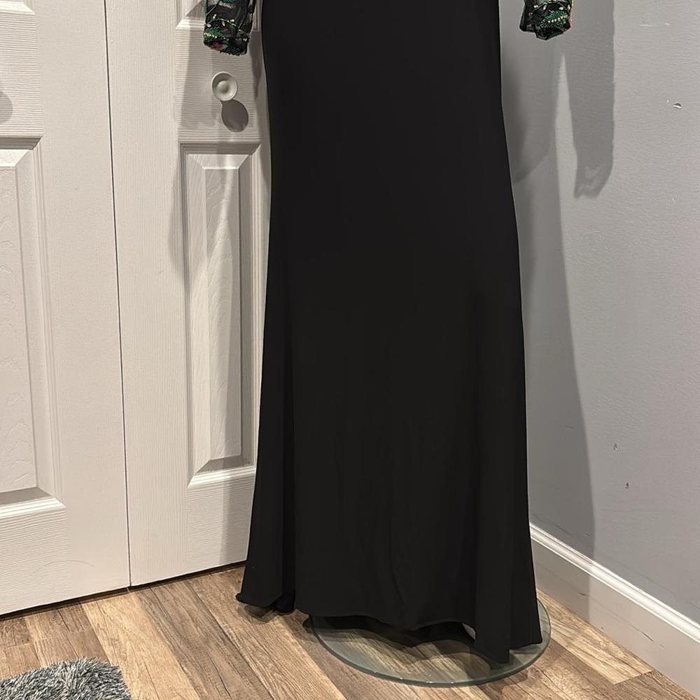NWOT Mac Duggal beaded illusion high neck trumpet gown - Picture 10 of 16